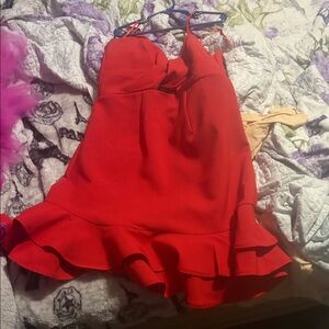Selfie Leslie Red Mini Dress